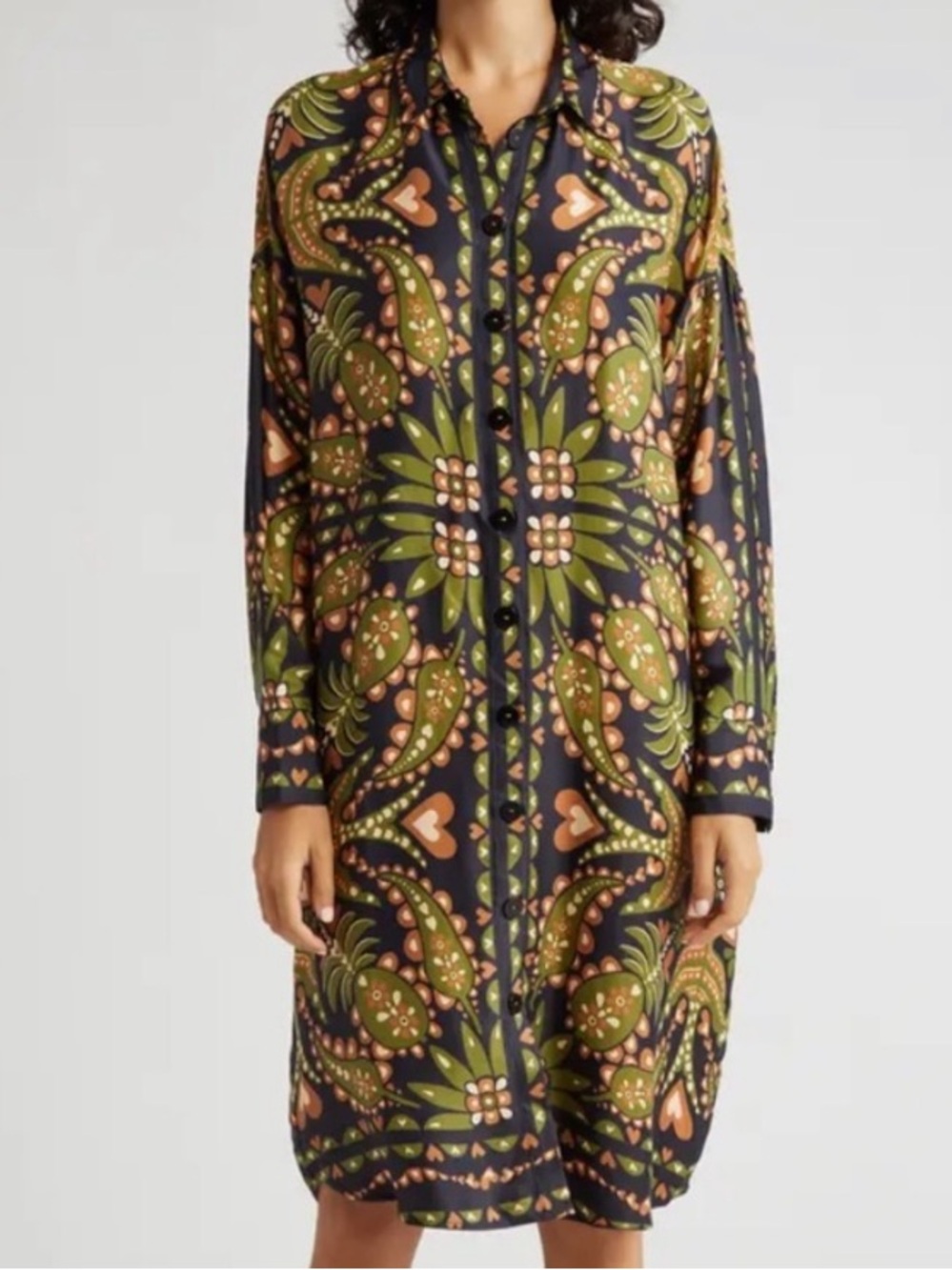 FARM RIO
Martina Maxi Shirt In Martina
Scarf Black(size Large)
